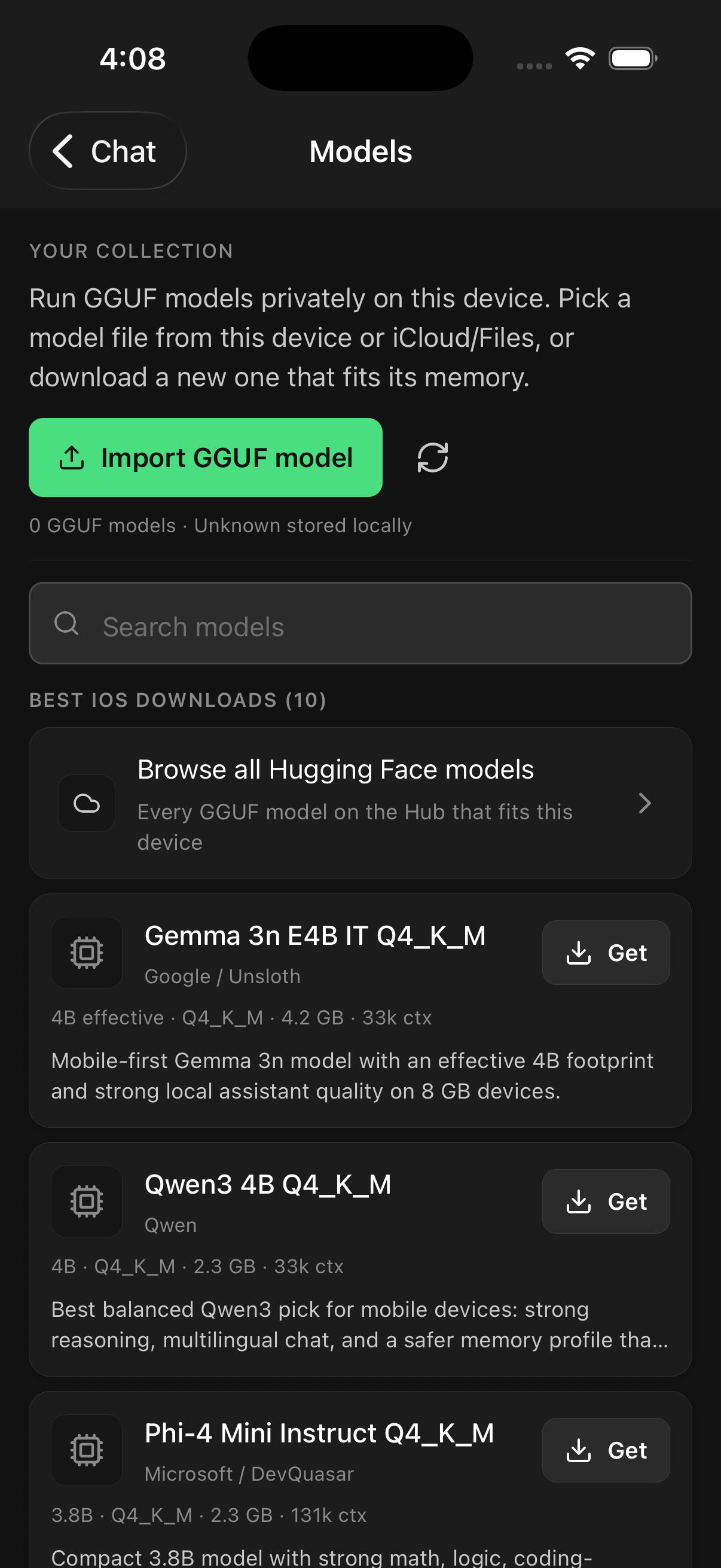 Glyph mobile model library